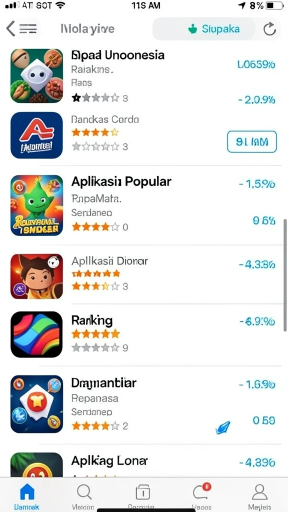 migaspin - Tampilan layar utama MIGASPIN dengan grafis cerah.